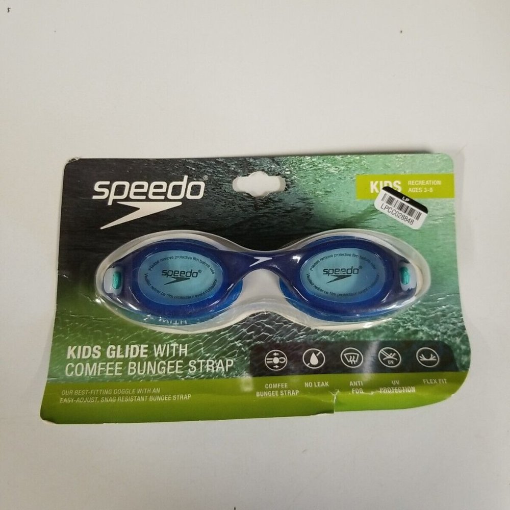 Speedo Kids Blue Swimming Goggle Kids Glide No Leak New